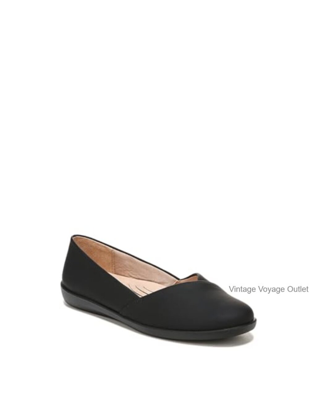 Faux Leather Ballet Flat Round Toe Slip-On Comfortable Women's Shoe